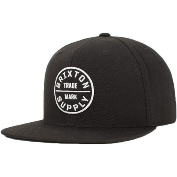 Mens snapback hat flat bill adjustable cap classic fit structured crown - Picture 1 of 3